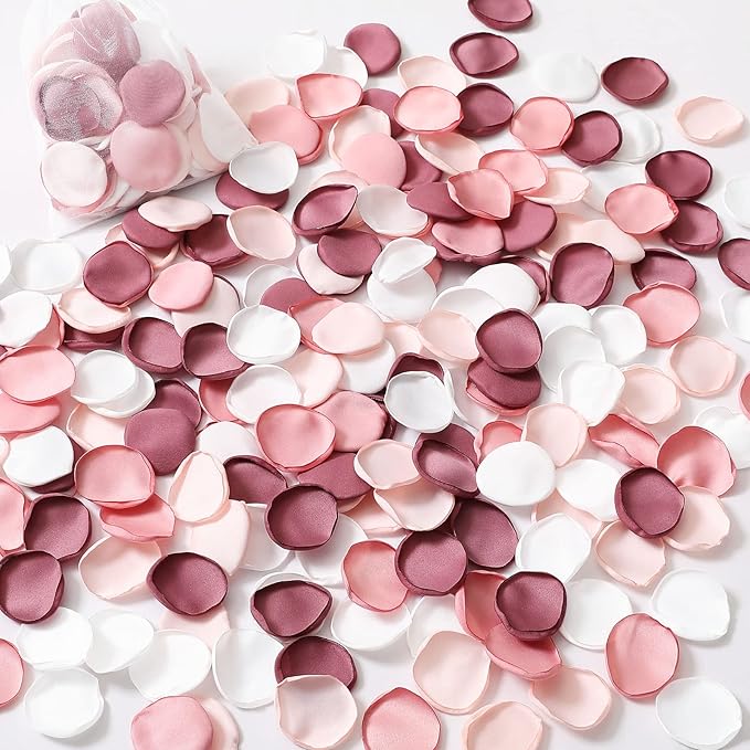 Serwalin 500Pcs Silk Pink Rose Petals Flower Petals by Serwalin