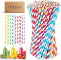 Striped Paper Drinking Straws，Sturdy & Non-Soggy，Food-Safe Ink, and by Unknown