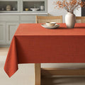 MIULEE Burnt Orange Linen Tablecloth 52x70 Inch Rectangle Table Cloth Waterproof by MIULEE
