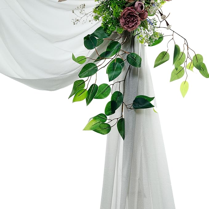 VDS Pack of 1 Panel Wedding Arch Draping Fabric Sheer Chiffon Fabric Drapery - Image 4