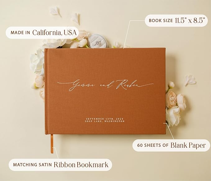 MUUJEE Personalized Guestbook in Terracotta - Image 3