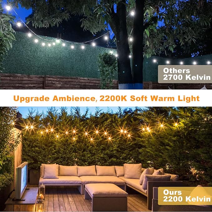 Achin Outdoor String Lights 150 Feet LED Waterproof Patio Lights - Image 4