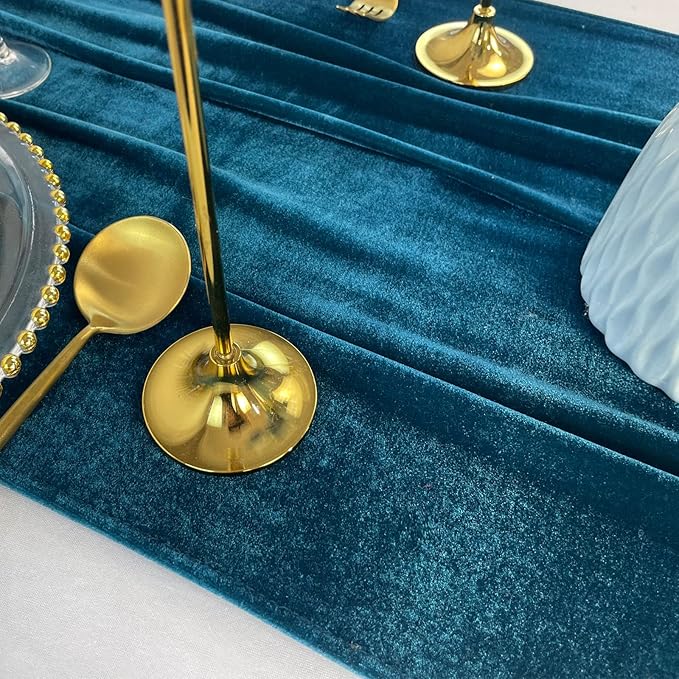 Velvet Table Runner, 10ft Luxurious Wedding Reception Decorations Soft Velvet - Image 6