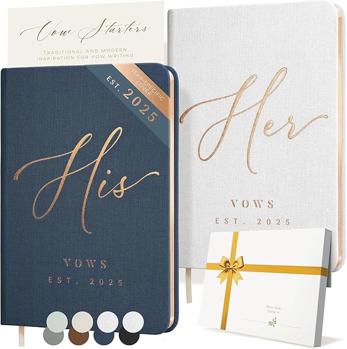 Custom 2025 Vow Books His & Hers by Artesori