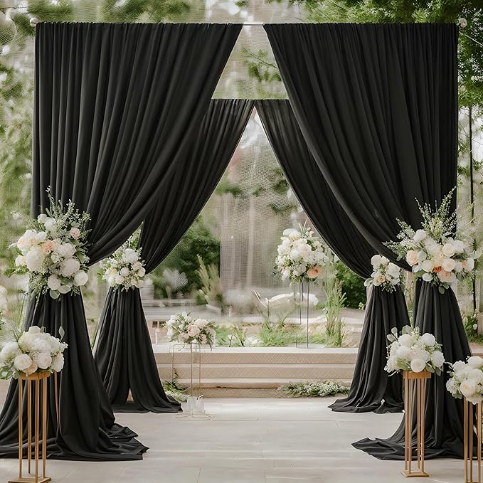 50ft x 15ft White Wrinkle Free Backdrop Curtain - Image 6