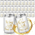 50 Pieces Wood Grain Wedding Can Cooler Sleeves Bulk Engagement Party Favors by Qinyoung
