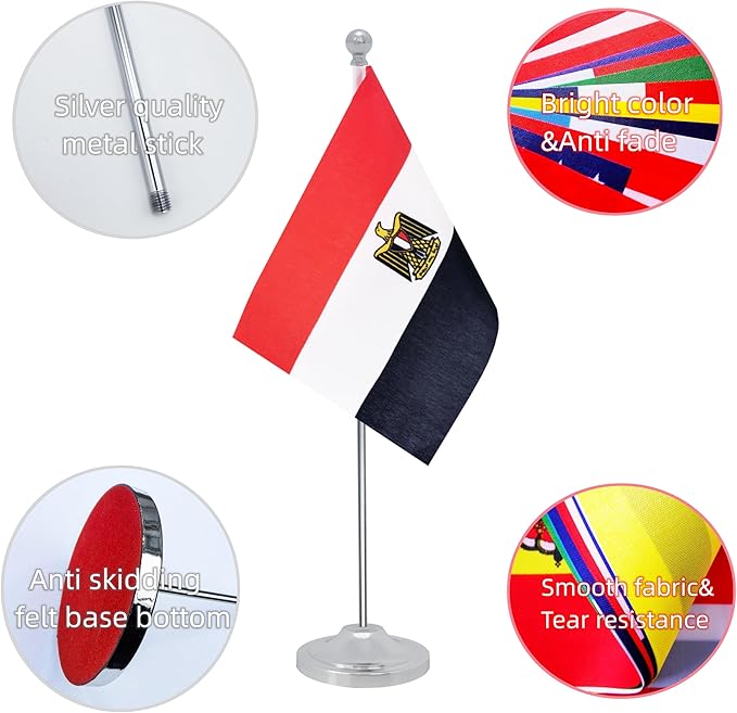 Egypt Desk Flag, Egyptian Table Office Flag - Image 3