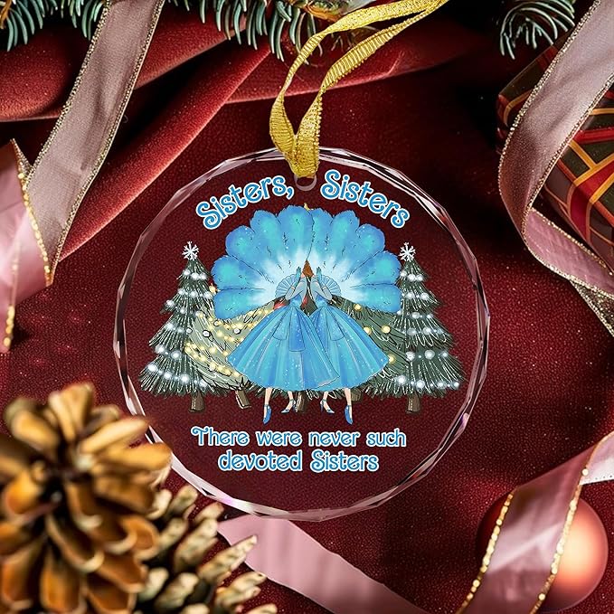 GOSSBY Sister Ornament for Sister, Women Best Friend- White Christmas Ornament - Image 3