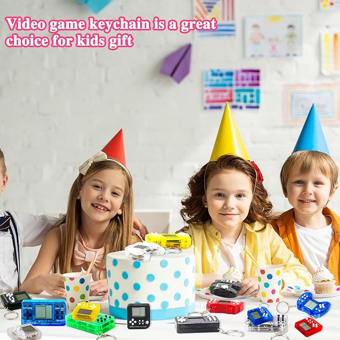 36 Pack Video Game Keychain Mini Square Handheld Video Game Key Chain - Image 7