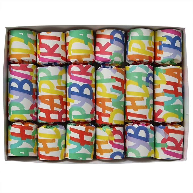 Olde English Birthday Script Party Favors, each containing a tissue hat by Olde+English