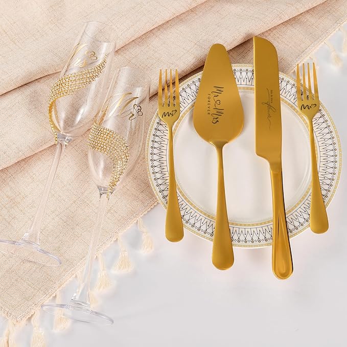 Wedding Cake Knife and Server Set - Image 7