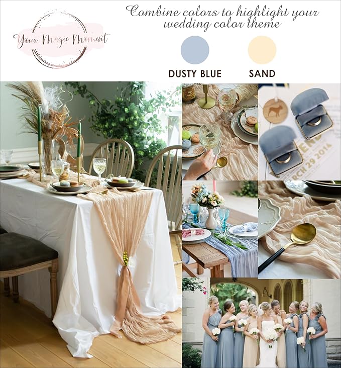 Gauze Table Runner Bulk Cheesecloth 141 in Long Natural Table Runner - Image 8