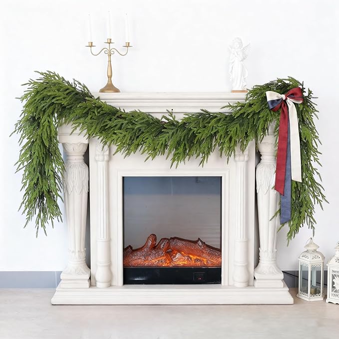 6FT Christmas Artificial Norfolk Pine Garland - Image 7