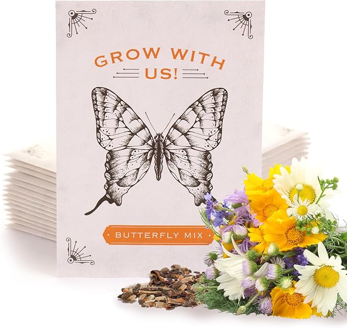 Bentley Seeds Grow with Us Pre Filled Butterfly Mix Seed Packets by OfficialBentleySeedProducts