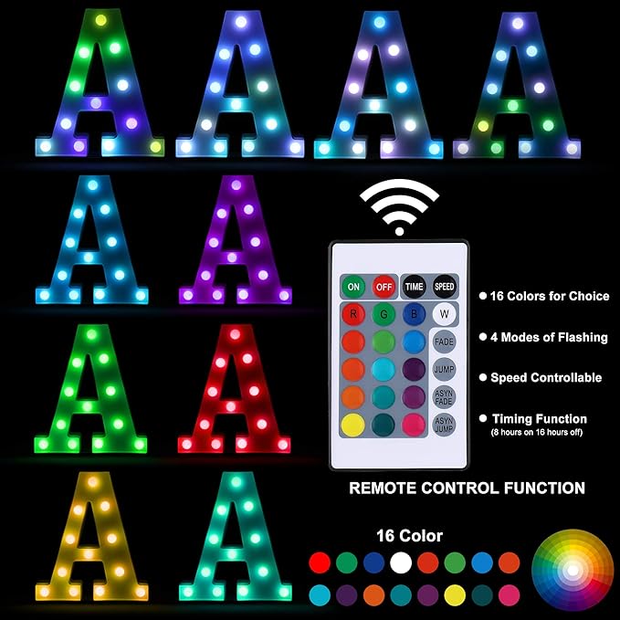 Foaky Colorful LED Letter Lights - Image 5