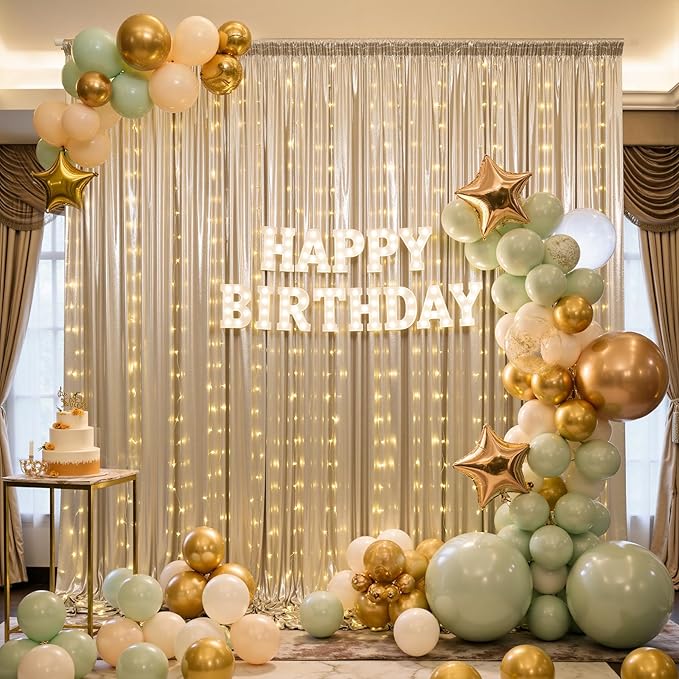 20x10 Champagne Sequin Backdrop Curtain - Image 7