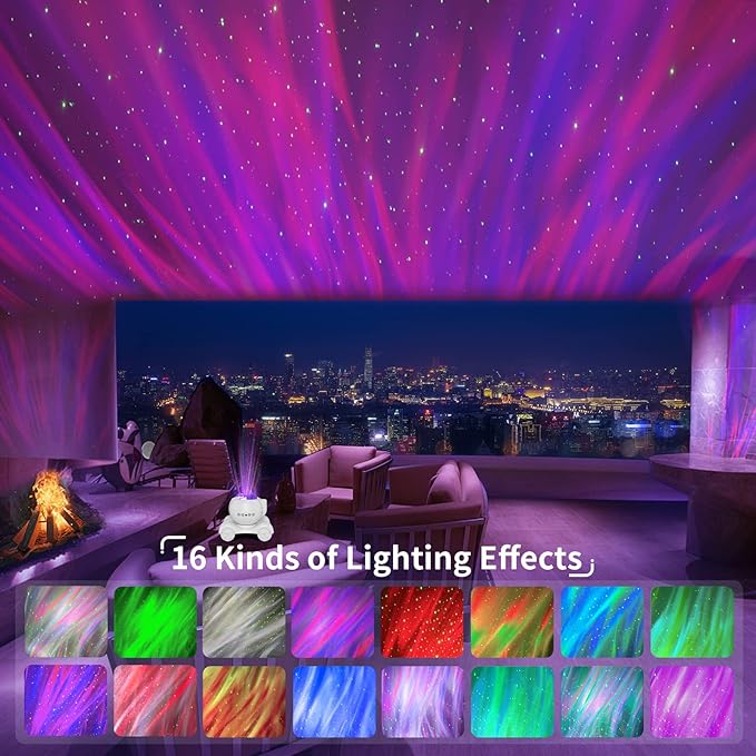 ENOKIK Northern Light Projector, Aurora Star Projector Built-in Bluetooth - Image 2