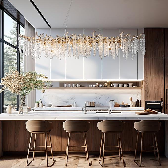 YUYI Modern Crystal Chandelier, Large Tree Branch Chandelier Luxury Ceiling - Image 3