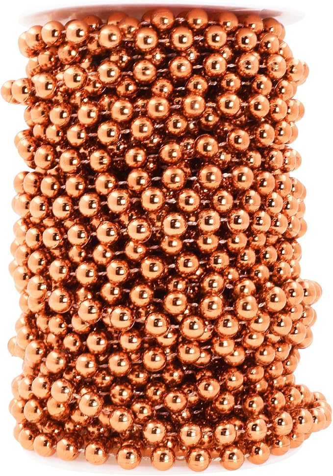 Mandala Crafts 8mm Faux Copper Pearl Beads Roll by MandalaCrafts
