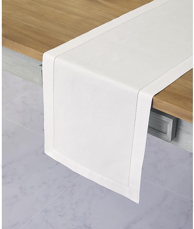 Solino Home White Table Runner 132 Inches Long - Image 2