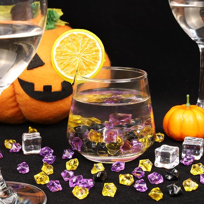 YATOJUZI 500pcs Fake Ice Cubes Halloween Decor Acrylic Crushed Rocks Vase - Image 4