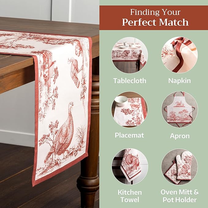 Maison d' Hermine Table Runner 100% Cotton Single Layer Table Runners 60 inches - Image 5