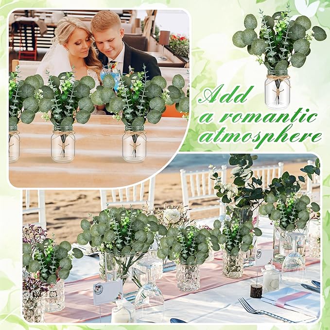 6 Set Centerpiece Table Decorations Mason Jar Table Centerpiece - Image 7