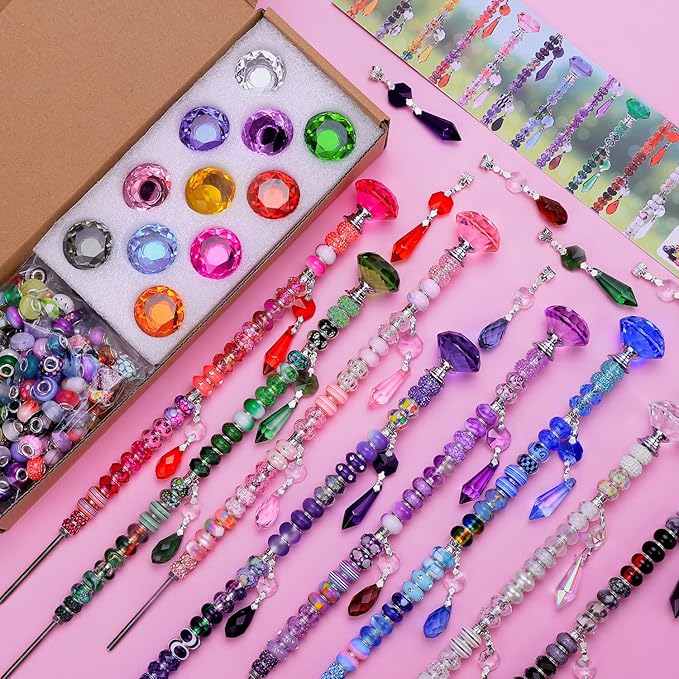 DIY Fairy Wand Garden Stakes Kit, Crystal Beaded Decorative Wands Set, Outdoor - Image 4