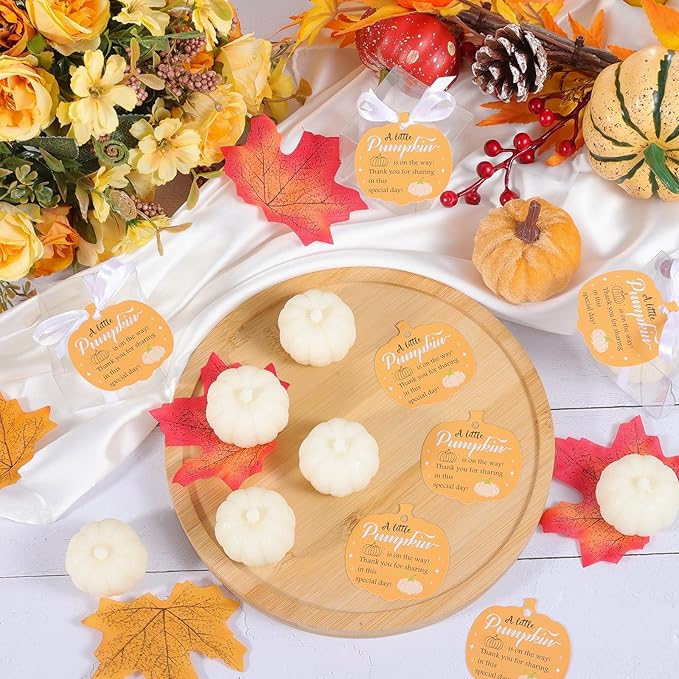 30 Set Pumpkin Soap Baby Shower Favors, Mini Pumpkin Soap Baby Shower - Image 2