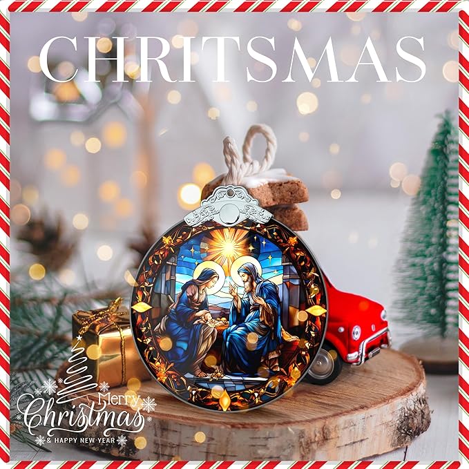 Nativity Ornament, Christian Holiday Decor, Religious Keepsake, Jesus Gift Idea - Image 8