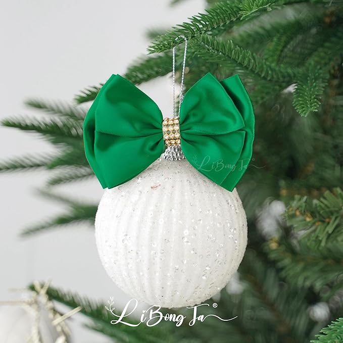 Hunter Green Ribbon Bows 4'' Premade Satin Bow, Gift Bows - Image 8