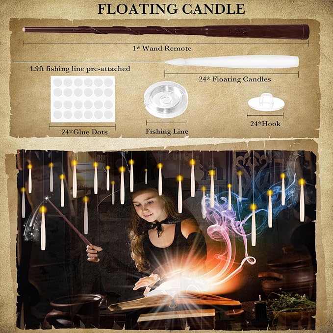 NURADA Floating Candles with Wand Remote Timer - Image 8