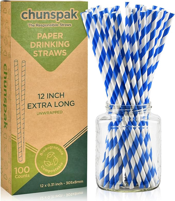 12 Inch Disposable Paper Drinking Straws Large and Tall, 8mm Wide - Image 8
