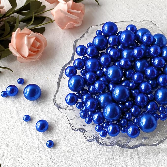 120 PCS 8/14/20mm No Hole Polish Pearl Beads - Image 4