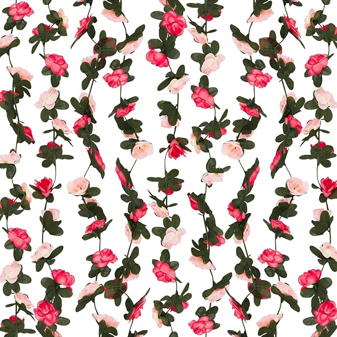 2 Pcs 16.5 Ft Flower Garland Rose Vines, Flower Vine - Image 6