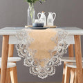 Vintage Lace Dining Table Runner, Small Macrame Coffee Table Runners 48 inches by Fhberni