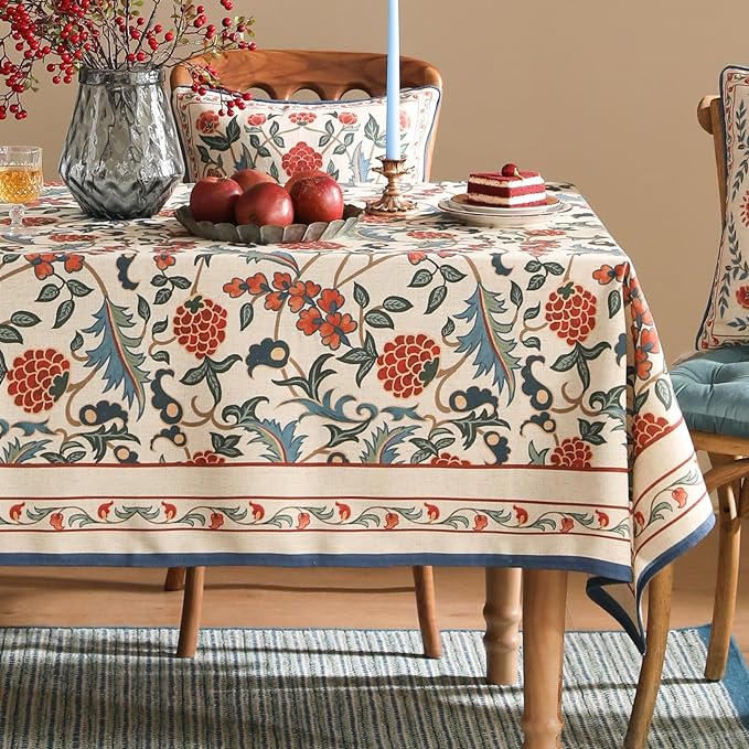 patdrea Designer Vintage Linen Long Tablecloth - Image 2