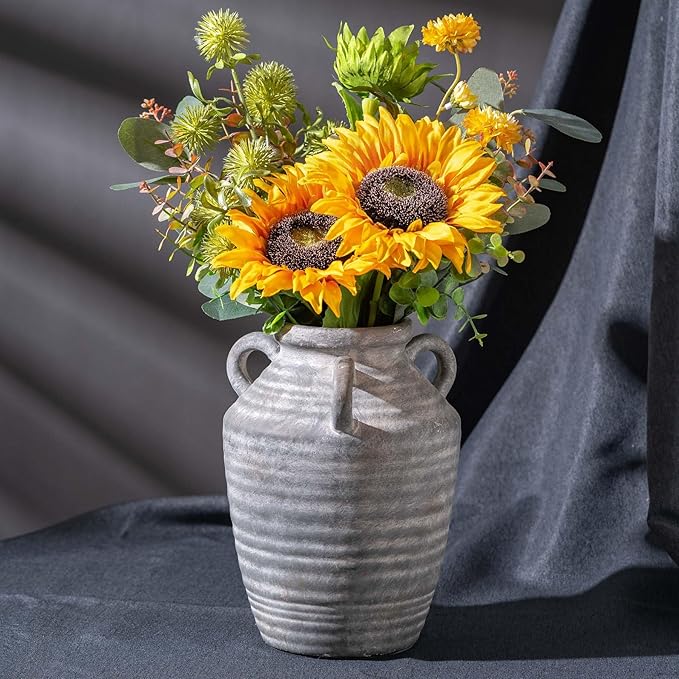 Grey Terracotta Ceramic Vase - Image 8