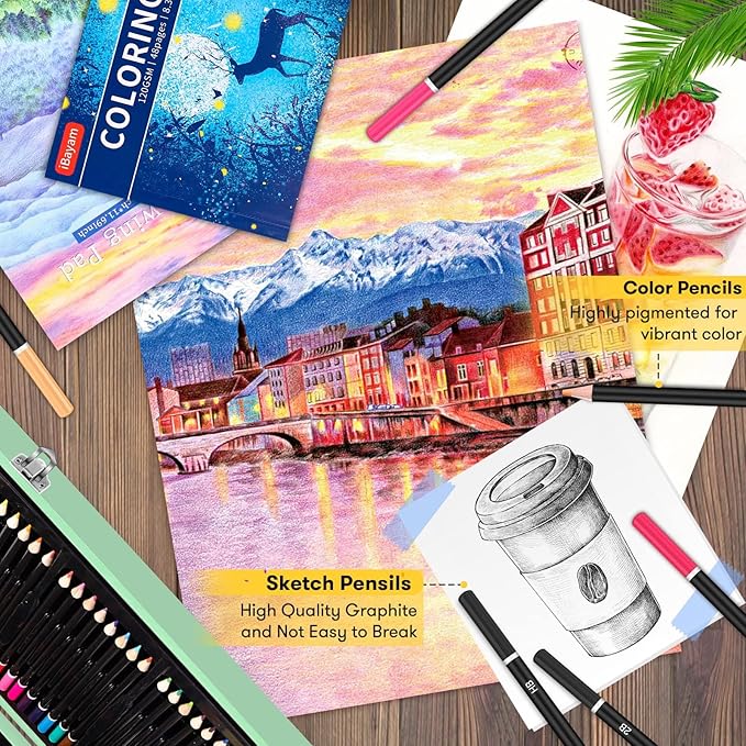 iBayam Art Supplies, 2 Sketch Pads, Creative Gift Box - Image 6