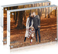 JOHOUSE 2 Pack 8 x 10 Acrylic Picture Frames, Double Sided Magnetic Photo by JOHOUSE