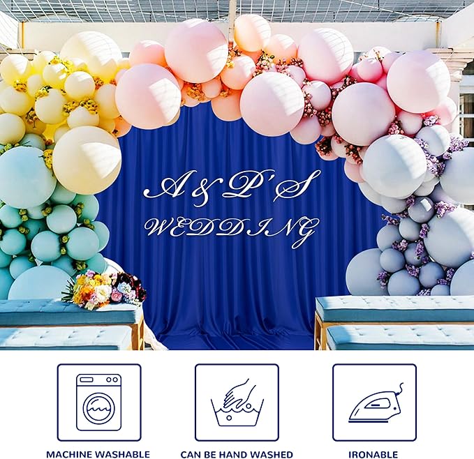 MEETSKY Royal Blue Backdrop Curtains - Image 6