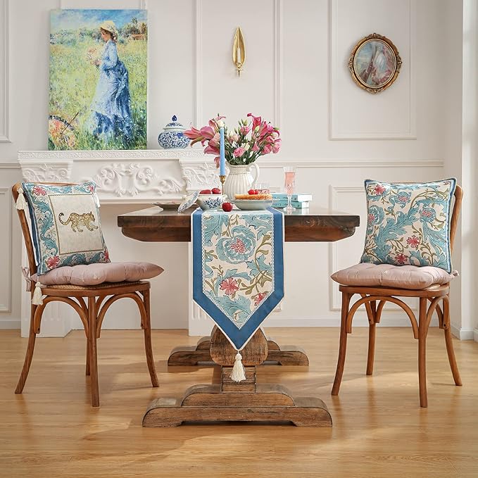 patdrea Linen Leopard Animal Table Runner Farmhouse - Image 5