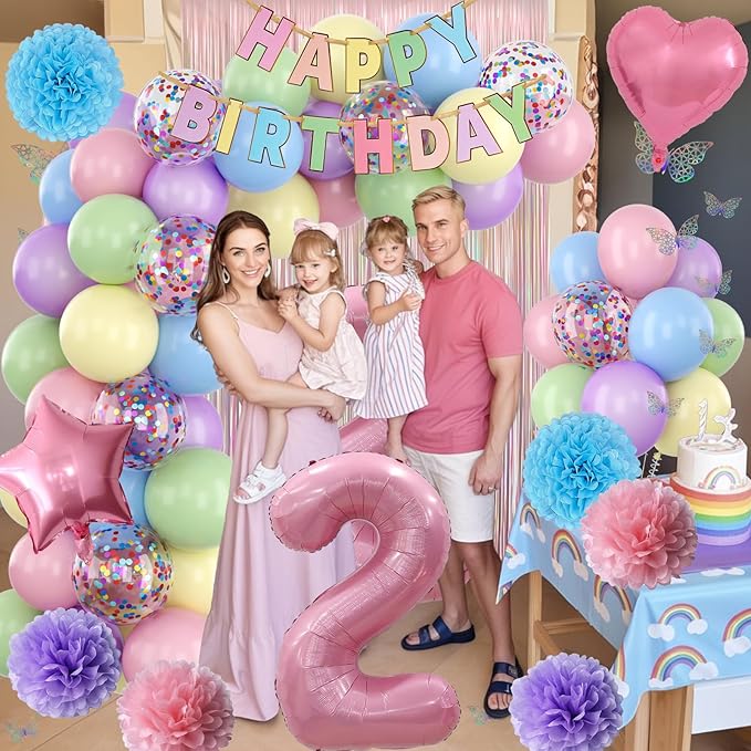 Pastel 2nd Birthday Party Decorations - Image 6