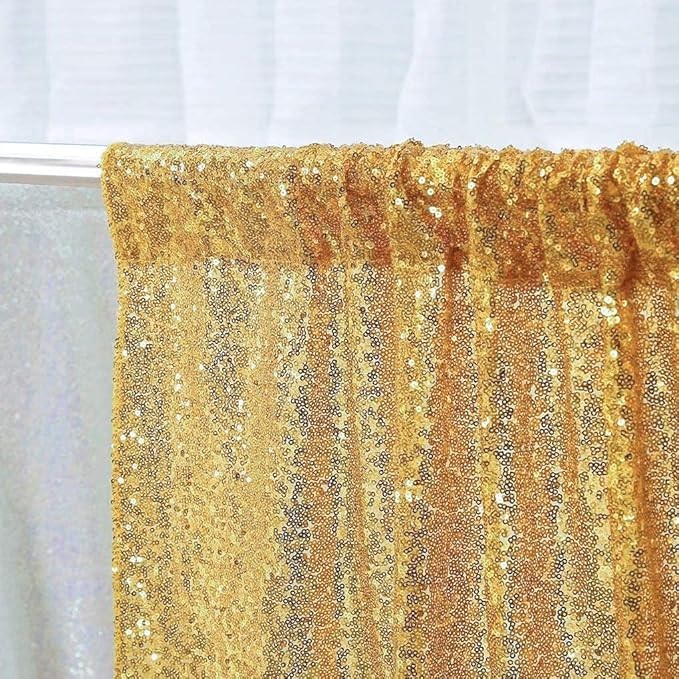 SquarePie Sequin Backdrop 6FT x 8FT Gold Background - Image 8