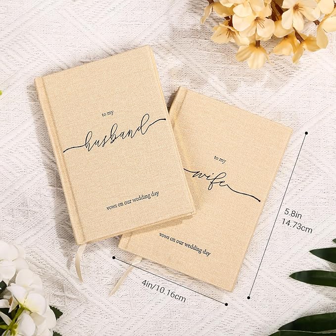 Wedding Vow Books His and Hers- Hard Cover Vow Books - Image 2