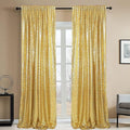 Gold Sequin Backdrop 2FTx8FT 2 Panels Sparkly Background Drapes by HMQIANG