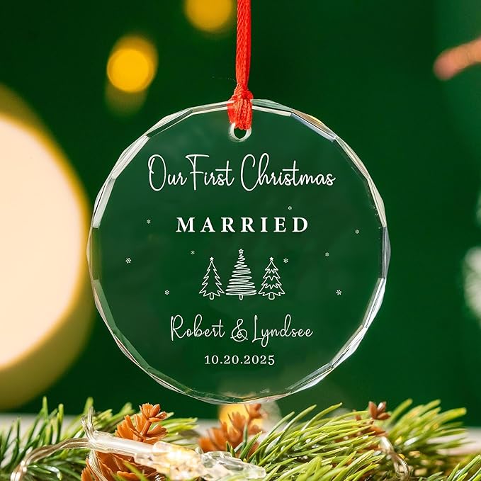 Personalized Glass Ornament 2025 by Noni