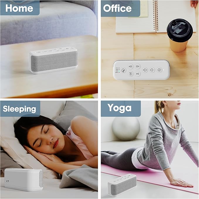 White Noise Sound Machine with Bluetooth, 3000mAh Battery Powered, 40H Long - Image 7