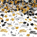 Gold and Black Happy Birthday Confetti, Baby Shower, DIY Arts and Crafting by KALOR