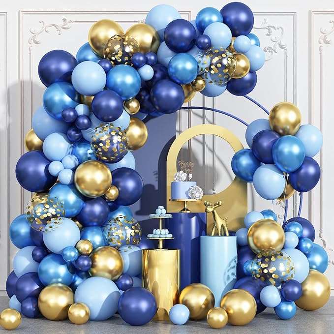 Blue Balloon Arch Kit 107Pcs Navy Blue Gold Balloons Garland Kit by Domgoge